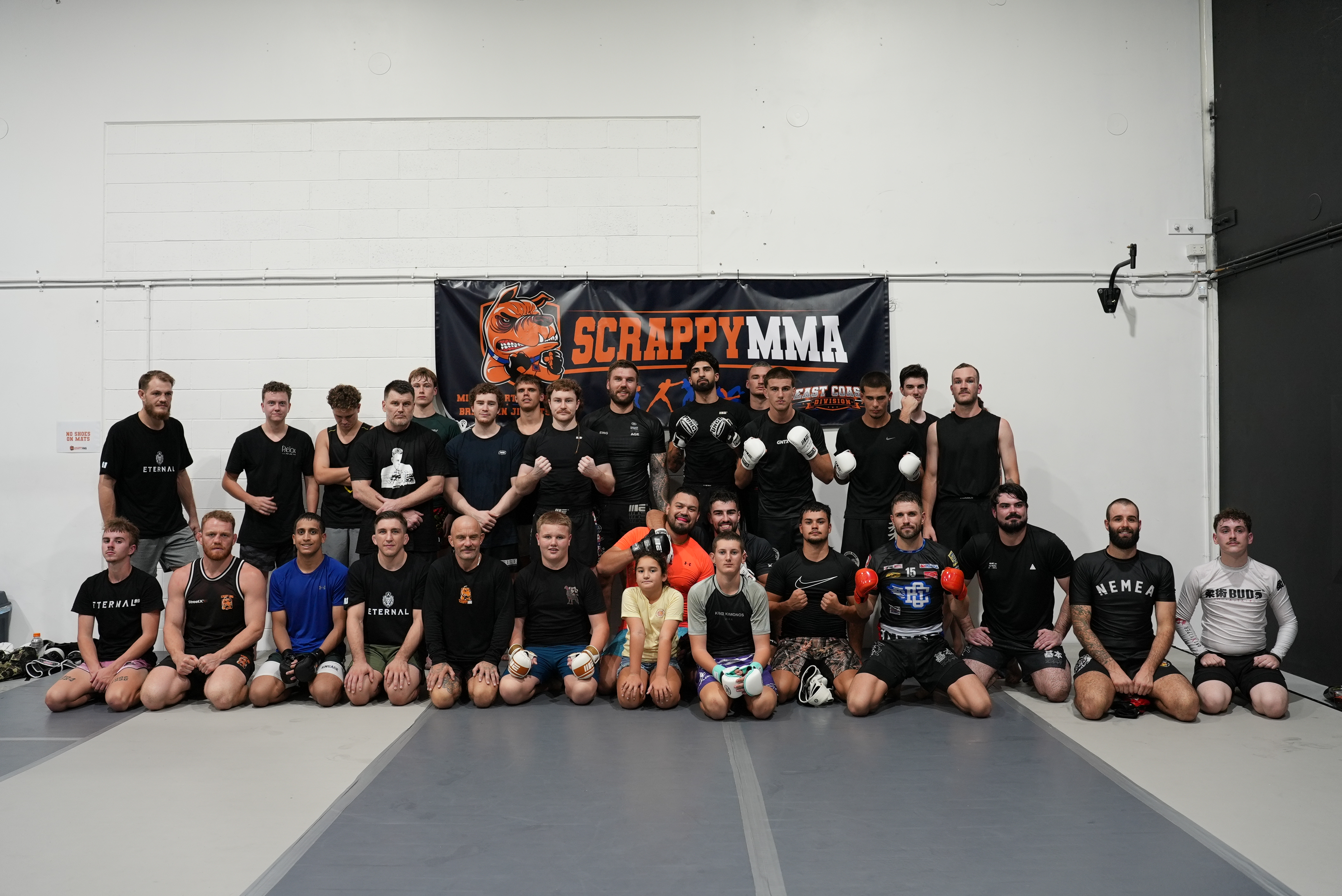 Scrappy MMA training session